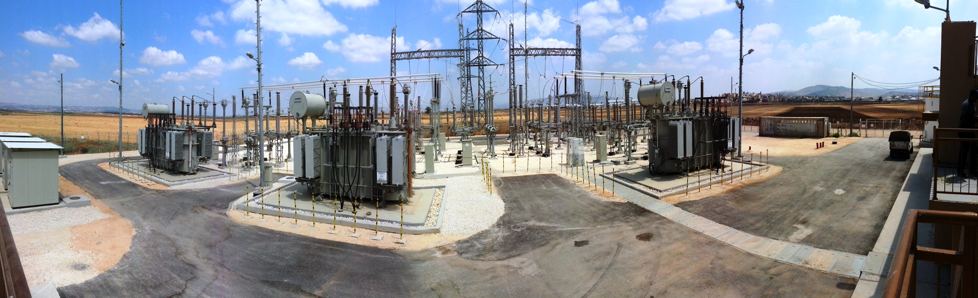 صورة بانورما لمحطة تحويل كهرباء جنين (الجلمة)
